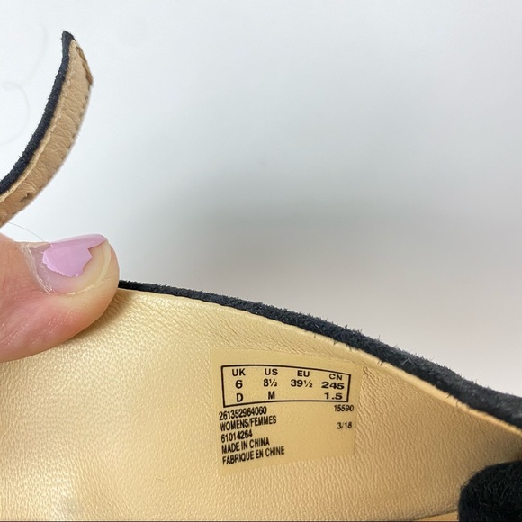 VINTAGE CLARKS BLACK PATTERN CHUNKY HEELS {{8.5} - Picture 6 of 6